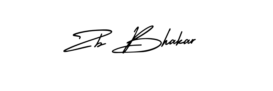 Make a beautiful signature design for name Zb Bhakar. Use this online signature maker to create a handwritten signature for free. Zb Bhakar signature style 3 images and pictures png
