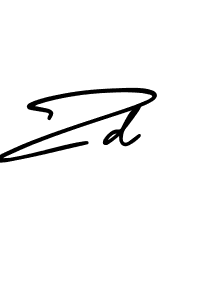 Use a signature maker to create a handwritten signature online. With this signature software, you can design (AmerikaSignatureDemo-Regular) your own signature for name Zd. Zd signature style 3 images and pictures png