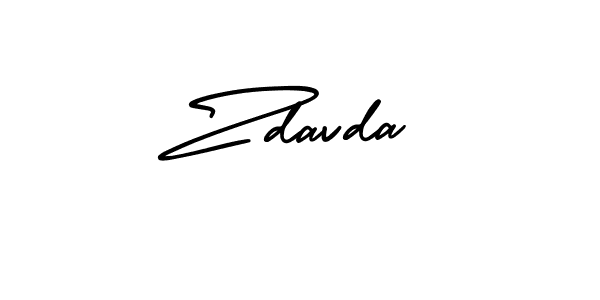 How to make Zdavda name signature. Use AmerikaSignatureDemo-Regular style for creating short signs online. This is the latest handwritten sign. Zdavda signature style 3 images and pictures png
