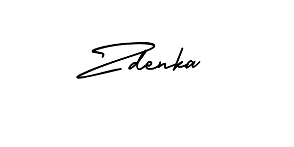How to make Zdenka name signature. Use AmerikaSignatureDemo-Regular style for creating short signs online. This is the latest handwritten sign. Zdenka signature style 3 images and pictures png