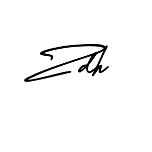 Use a signature maker to create a handwritten signature online. With this signature software, you can design (AmerikaSignatureDemo-Regular) your own signature for name Zdh. Zdh signature style 3 images and pictures png
