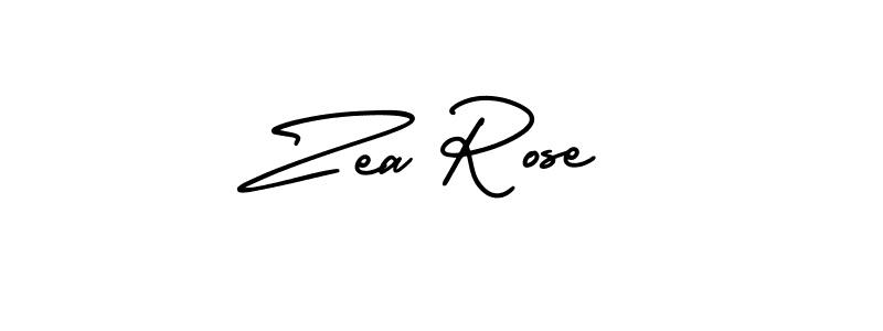How to make Zea Rose name signature. Use AmerikaSignatureDemo-Regular style for creating short signs online. This is the latest handwritten sign. Zea Rose signature style 3 images and pictures png