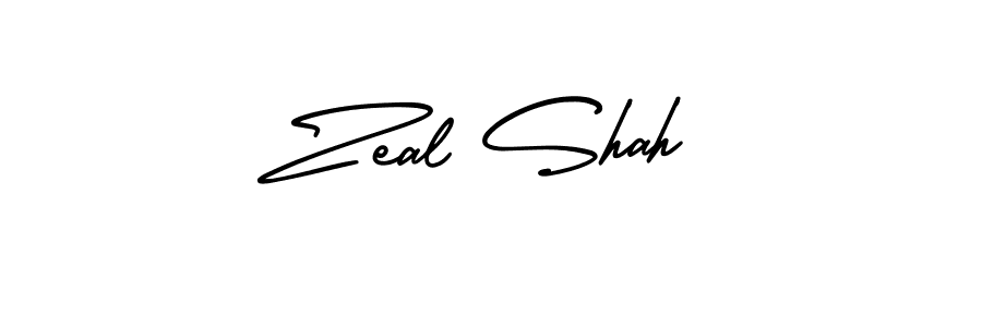 The best way (AmerikaSignatureDemo-Regular) to make a short signature is to pick only two or three words in your name. The name Zeal Shah include a total of six letters. For converting this name. Zeal Shah signature style 3 images and pictures png