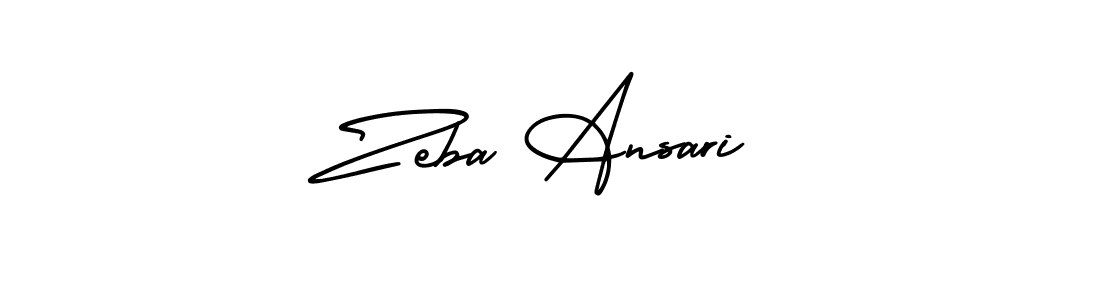 Zeba Ansari stylish signature style. Best Handwritten Sign (AmerikaSignatureDemo-Regular) for my name. Handwritten Signature Collection Ideas for my name Zeba Ansari. Zeba Ansari signature style 3 images and pictures png