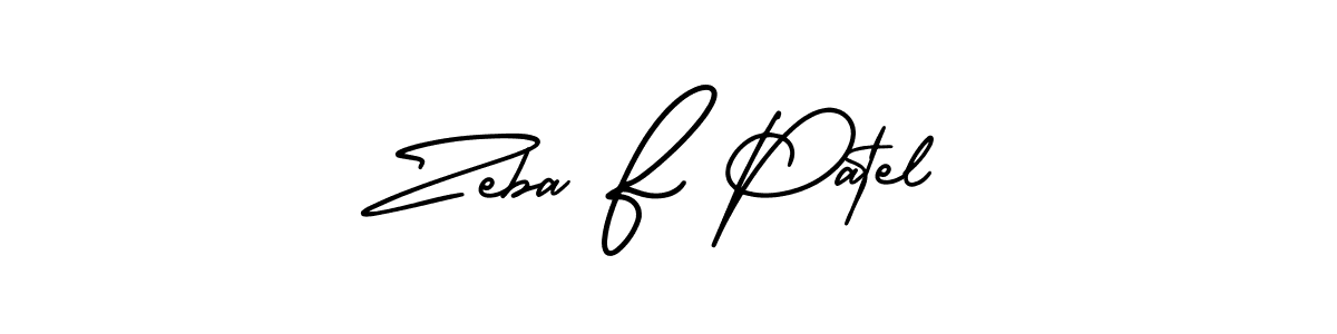 Create a beautiful signature design for name Zeba F Patel. With this signature (AmerikaSignatureDemo-Regular) fonts, you can make a handwritten signature for free. Zeba F Patel signature style 3 images and pictures png