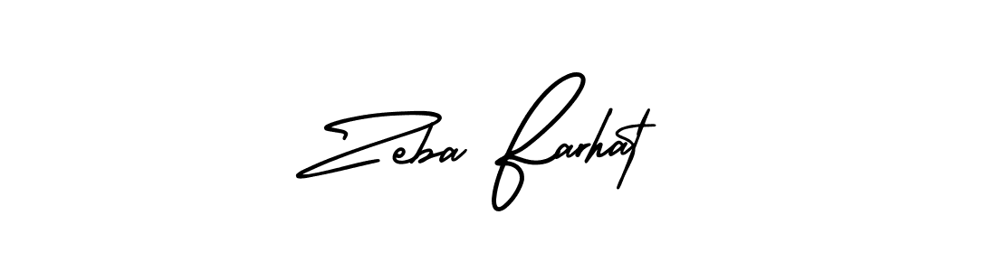 Also we have Zeba Farhat name is the best signature style. Create professional handwritten signature collection using AmerikaSignatureDemo-Regular autograph style. Zeba Farhat signature style 3 images and pictures png