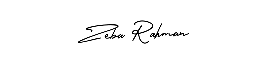 Use a signature maker to create a handwritten signature online. With this signature software, you can design (AmerikaSignatureDemo-Regular) your own signature for name Zeba Rahman. Zeba Rahman signature style 3 images and pictures png