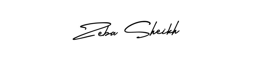 The best way (AmerikaSignatureDemo-Regular) to make a short signature is to pick only two or three words in your name. The name Zeba Sheikh include a total of six letters. For converting this name. Zeba Sheikh signature style 3 images and pictures png