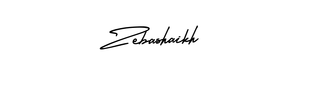 The best way (AmerikaSignatureDemo-Regular) to make a short signature is to pick only two or three words in your name. The name Zebashaikh include a total of six letters. For converting this name. Zebashaikh signature style 3 images and pictures png