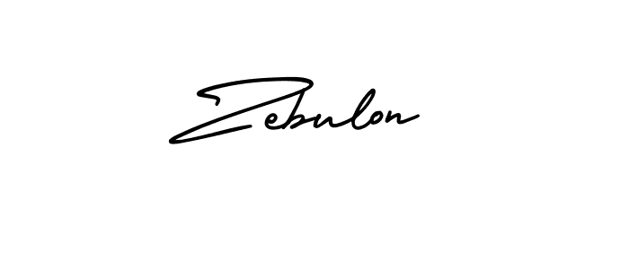 How to make Zebulon name signature. Use AmerikaSignatureDemo-Regular style for creating short signs online. This is the latest handwritten sign. Zebulon signature style 3 images and pictures png