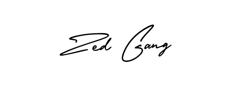 Use a signature maker to create a handwritten signature online. With this signature software, you can design (AmerikaSignatureDemo-Regular) your own signature for name Zed Gang. Zed Gang signature style 3 images and pictures png