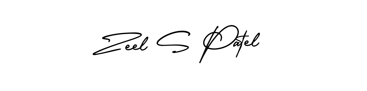 How to make Zeel S Patel name signature. Use AmerikaSignatureDemo-Regular style for creating short signs online. This is the latest handwritten sign. Zeel S Patel signature style 3 images and pictures png