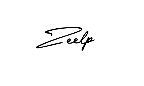 Create a beautiful signature design for name Zeelp. With this signature (AmerikaSignatureDemo-Regular) fonts, you can make a handwritten signature for free. Zeelp signature style 3 images and pictures png