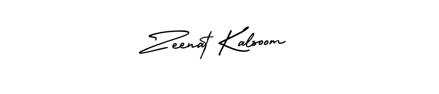 How to make Zeenat Kalsoom name signature. Use AmerikaSignatureDemo-Regular style for creating short signs online. This is the latest handwritten sign. Zeenat Kalsoom signature style 3 images and pictures png
