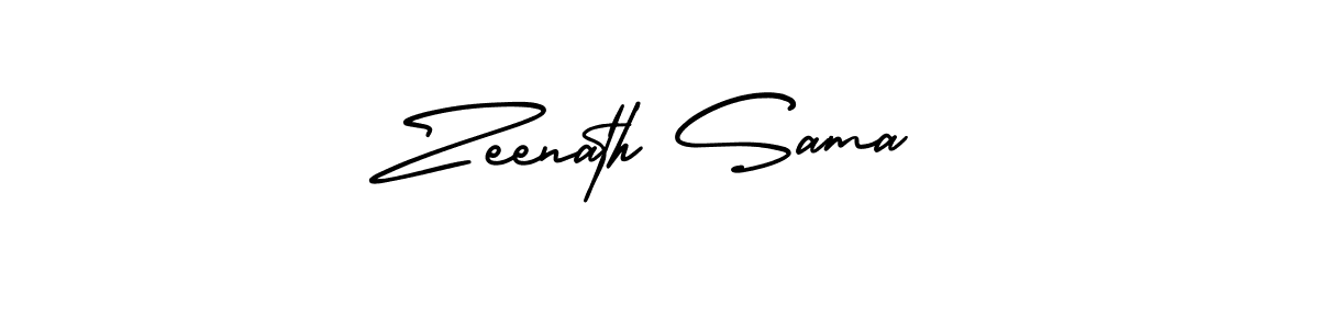 Use a signature maker to create a handwritten signature online. With this signature software, you can design (AmerikaSignatureDemo-Regular) your own signature for name Zeenath Sama. Zeenath Sama signature style 3 images and pictures png