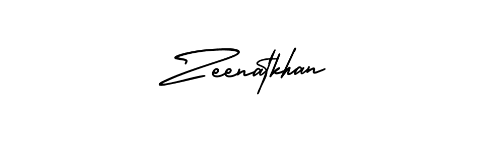 Use a signature maker to create a handwritten signature online. With this signature software, you can design (AmerikaSignatureDemo-Regular) your own signature for name Zeenatkhan. Zeenatkhan signature style 3 images and pictures png
