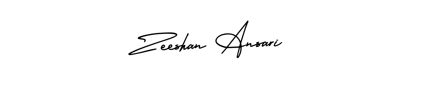 Design your own signature with our free online signature maker. With this signature software, you can create a handwritten (AmerikaSignatureDemo-Regular) signature for name Zeeshan Ansari. Zeeshan Ansari signature style 3 images and pictures png