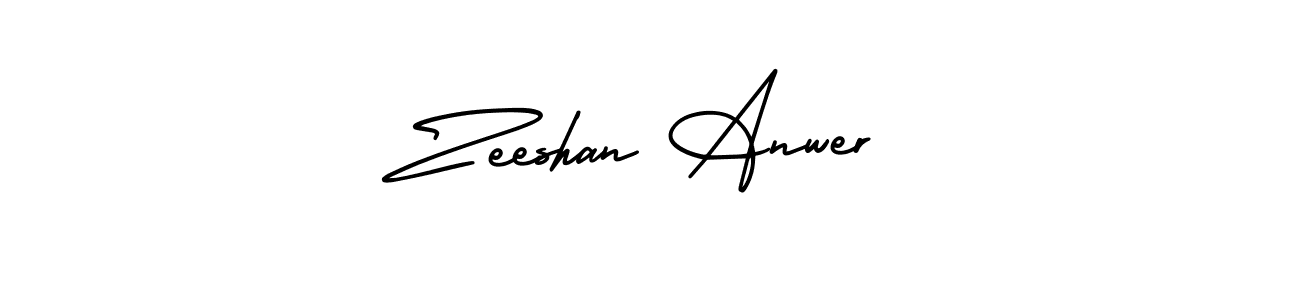 Similarly AmerikaSignatureDemo-Regular is the best handwritten signature design. Signature creator online .You can use it as an online autograph creator for name Zeeshan Anwer. Zeeshan Anwer signature style 3 images and pictures png