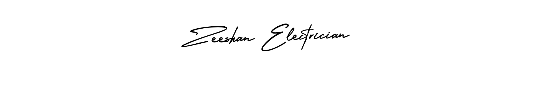 Zeeshan Electrician stylish signature style. Best Handwritten Sign (AmerikaSignatureDemo-Regular) for my name. Handwritten Signature Collection Ideas for my name Zeeshan Electrician. Zeeshan Electrician signature style 3 images and pictures png