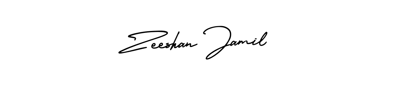 Design your own signature with our free online signature maker. With this signature software, you can create a handwritten (AmerikaSignatureDemo-Regular) signature for name Zeeshan Jamil. Zeeshan Jamil signature style 3 images and pictures png