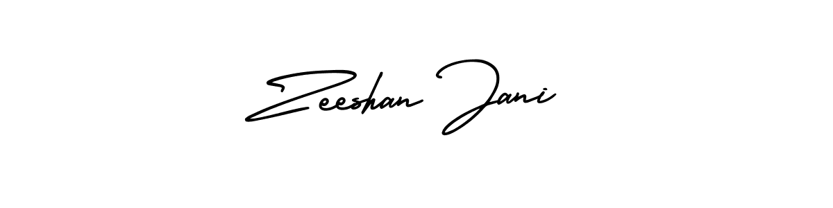 Zeeshan Jani stylish signature style. Best Handwritten Sign (AmerikaSignatureDemo-Regular) for my name. Handwritten Signature Collection Ideas for my name Zeeshan Jani. Zeeshan Jani signature style 3 images and pictures png