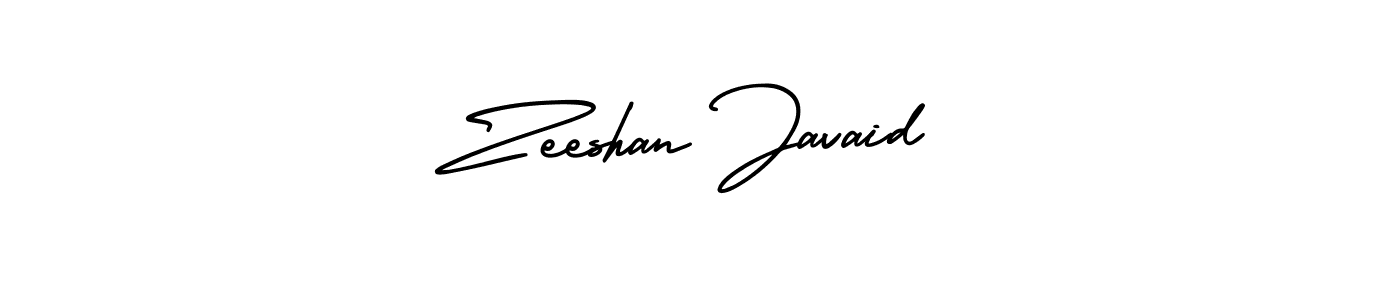 How to make Zeeshan Javaid name signature. Use AmerikaSignatureDemo-Regular style for creating short signs online. This is the latest handwritten sign. Zeeshan Javaid signature style 3 images and pictures png