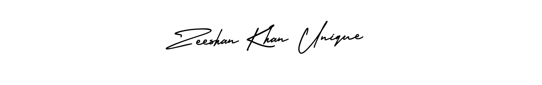 Create a beautiful signature design for name Zeeshan Khan Unique. With this signature (AmerikaSignatureDemo-Regular) fonts, you can make a handwritten signature for free. Zeeshan Khan Unique signature style 3 images and pictures png