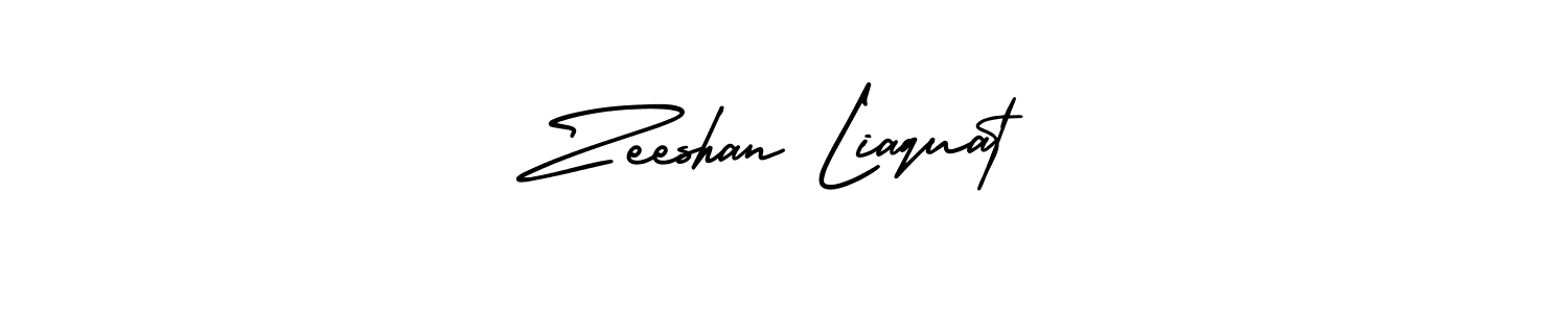 How to Draw Zeeshan Liaquat signature style? AmerikaSignatureDemo-Regular is a latest design signature styles for name Zeeshan Liaquat. Zeeshan Liaquat signature style 3 images and pictures png