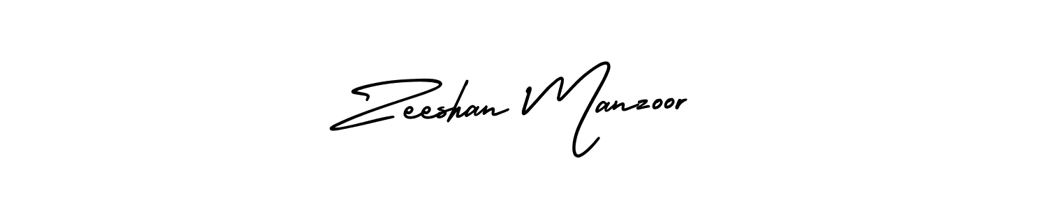 Create a beautiful signature design for name Zeeshan Manzoor. With this signature (AmerikaSignatureDemo-Regular) fonts, you can make a handwritten signature for free. Zeeshan Manzoor signature style 3 images and pictures png