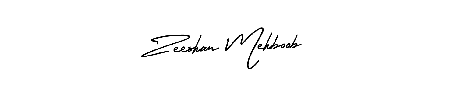 Zeeshan Mehboob stylish signature style. Best Handwritten Sign (AmerikaSignatureDemo-Regular) for my name. Handwritten Signature Collection Ideas for my name Zeeshan Mehboob. Zeeshan Mehboob signature style 3 images and pictures png