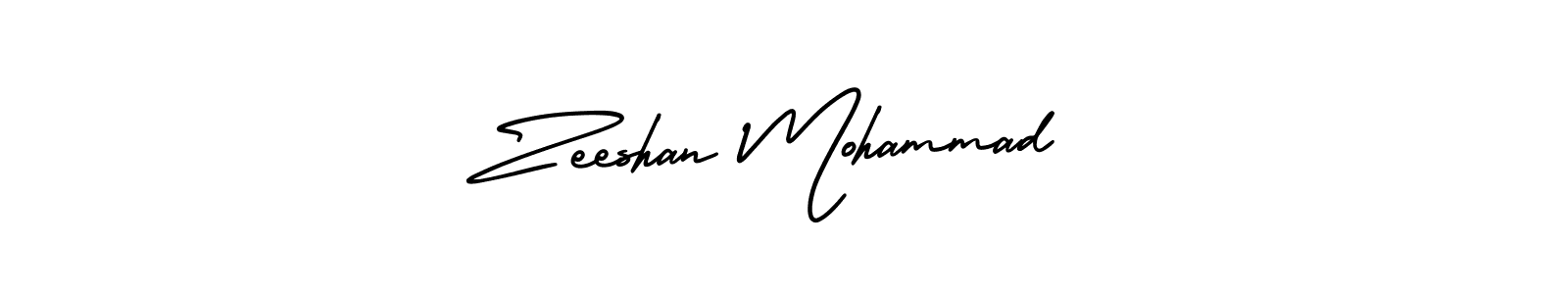 This is the best signature style for the Zeeshan Mohammad name. Also you like these signature font (AmerikaSignatureDemo-Regular). Mix name signature. Zeeshan Mohammad signature style 3 images and pictures png