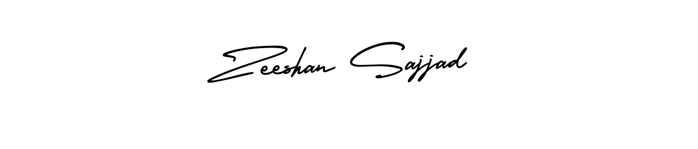 How to make Zeeshan Sajjad signature? AmerikaSignatureDemo-Regular is a professional autograph style. Create handwritten signature for Zeeshan Sajjad name. Zeeshan Sajjad signature style 3 images and pictures png