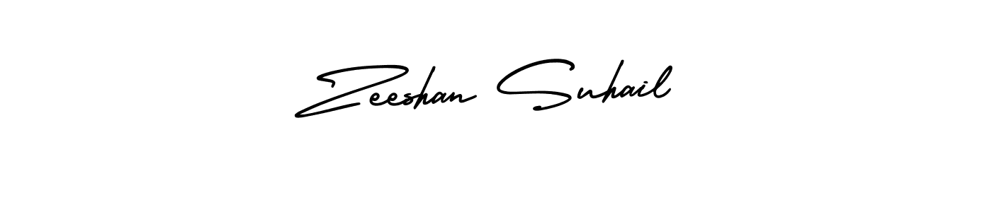 Make a short Zeeshan Suhail signature style. Manage your documents anywhere anytime using AmerikaSignatureDemo-Regular. Create and add eSignatures, submit forms, share and send files easily. Zeeshan Suhail signature style 3 images and pictures png