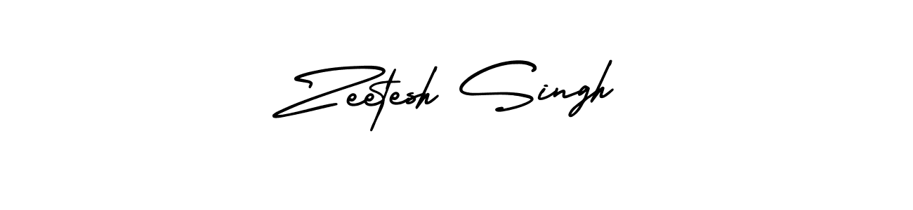 How to Draw Zeetesh Singh signature style? AmerikaSignatureDemo-Regular is a latest design signature styles for name Zeetesh Singh. Zeetesh Singh signature style 3 images and pictures png
