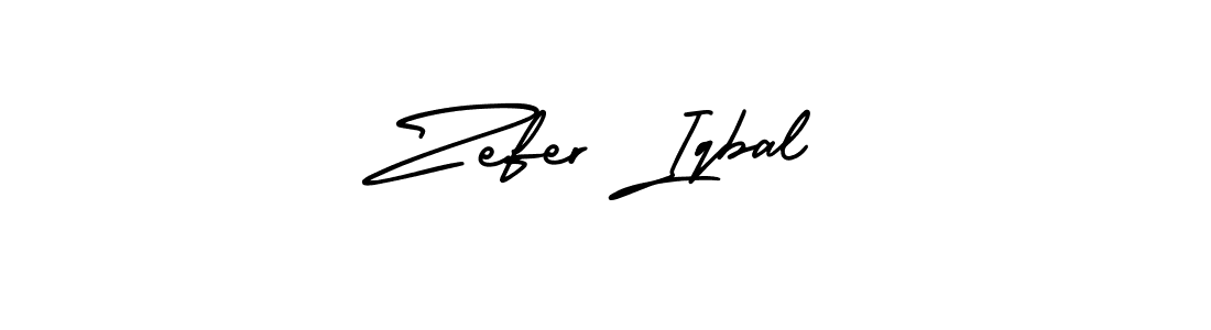 Zefer Iqbal stylish signature style. Best Handwritten Sign (AmerikaSignatureDemo-Regular) for my name. Handwritten Signature Collection Ideas for my name Zefer Iqbal. Zefer Iqbal signature style 3 images and pictures png