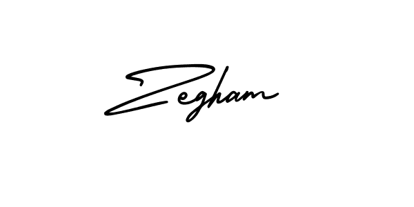 Zegham stylish signature style. Best Handwritten Sign (AmerikaSignatureDemo-Regular) for my name. Handwritten Signature Collection Ideas for my name Zegham. Zegham signature style 3 images and pictures png