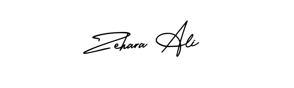 You should practise on your own different ways (AmerikaSignatureDemo-Regular) to write your name (Zehara Ali) in signature. don't let someone else do it for you. Zehara Ali signature style 3 images and pictures png