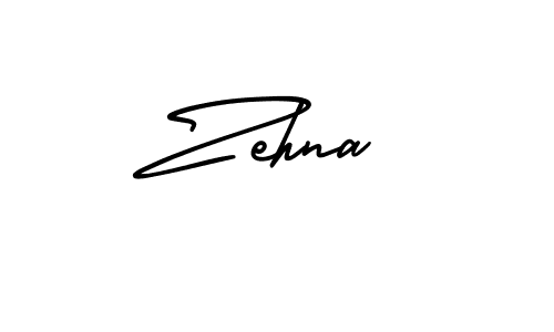 How to make Zehna signature? AmerikaSignatureDemo-Regular is a professional autograph style. Create handwritten signature for Zehna name. Zehna signature style 3 images and pictures png