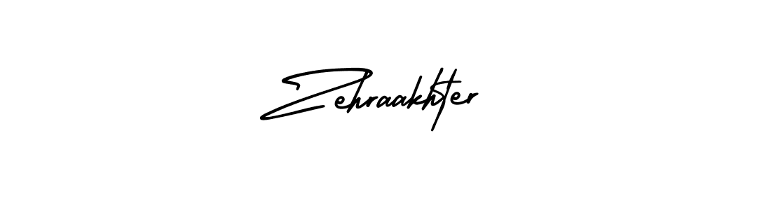 How to make Zehraakhter signature? AmerikaSignatureDemo-Regular is a professional autograph style. Create handwritten signature for Zehraakhter name. Zehraakhter signature style 3 images and pictures png