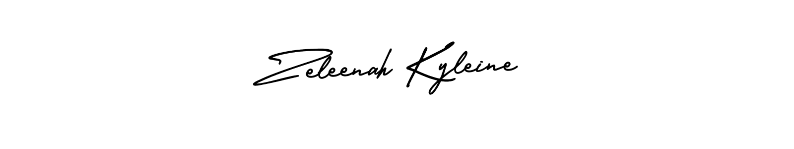 Design your own signature with our free online signature maker. With this signature software, you can create a handwritten (AmerikaSignatureDemo-Regular) signature for name Zeleenah Kyleine. Zeleenah Kyleine signature style 3 images and pictures png