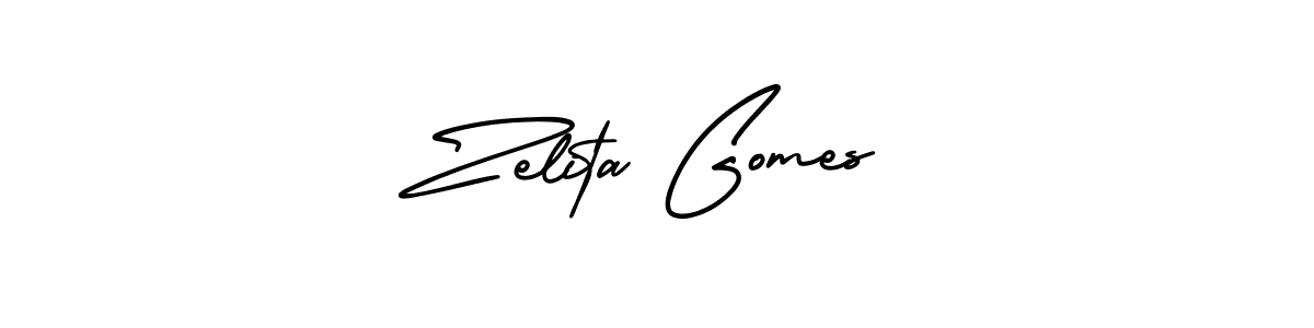 Best and Professional Signature Style for Zelita Gomes. AmerikaSignatureDemo-Regular Best Signature Style Collection. Zelita Gomes signature style 3 images and pictures png