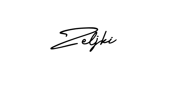 Use a signature maker to create a handwritten signature online. With this signature software, you can design (AmerikaSignatureDemo-Regular) your own signature for name Zeljki. Zeljki signature style 3 images and pictures png