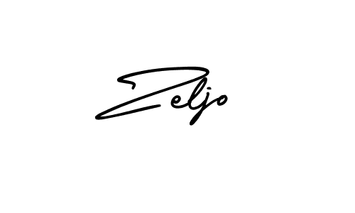 Design your own signature with our free online signature maker. With this signature software, you can create a handwritten (AmerikaSignatureDemo-Regular) signature for name Zeljo. Zeljo signature style 3 images and pictures png