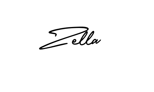 Make a beautiful signature design for name Zella. With this signature (AmerikaSignatureDemo-Regular) style, you can create a handwritten signature for free. Zella signature style 3 images and pictures png