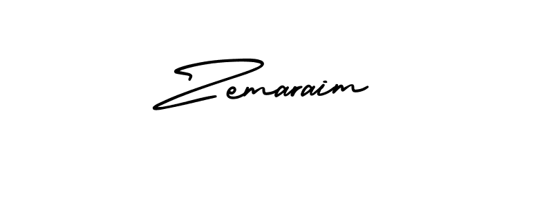 It looks lik you need a new signature style for name Zemaraim. Design unique handwritten (AmerikaSignatureDemo-Regular) signature with our free signature maker in just a few clicks. Zemaraim signature style 3 images and pictures png