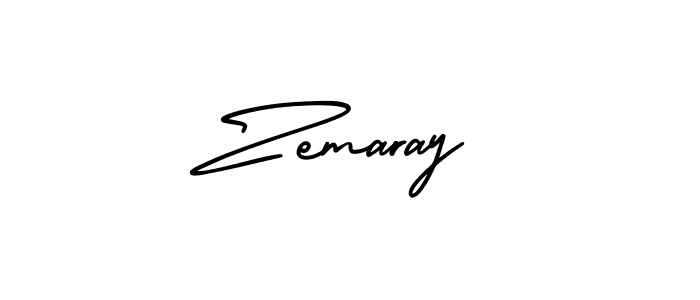 You should practise on your own different ways (AmerikaSignatureDemo-Regular) to write your name (Zemaray) in signature. don't let someone else do it for you. Zemaray signature style 3 images and pictures png