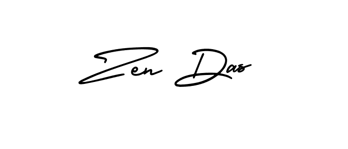 AmerikaSignatureDemo-Regular is a professional signature style that is perfect for those who want to add a touch of class to their signature. It is also a great choice for those who want to make their signature more unique. Get Zen Das name to fancy signature for free. Zen Das signature style 3 images and pictures png