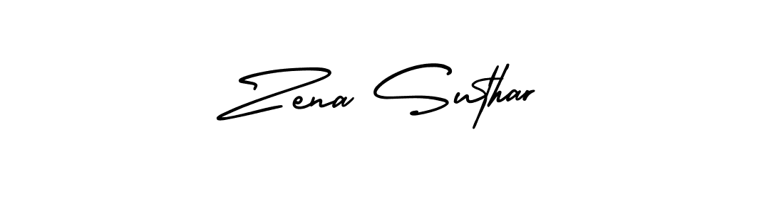 Make a short Zena Suthar signature style. Manage your documents anywhere anytime using AmerikaSignatureDemo-Regular. Create and add eSignatures, submit forms, share and send files easily. Zena Suthar signature style 3 images and pictures png
