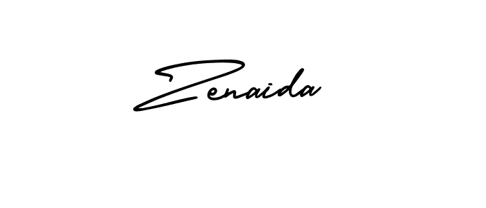 Zenaida stylish signature style. Best Handwritten Sign (AmerikaSignatureDemo-Regular) for my name. Handwritten Signature Collection Ideas for my name Zenaida. Zenaida signature style 3 images and pictures png