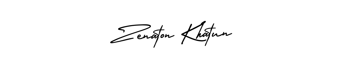How to Draw Zenaton Khatun signature style? AmerikaSignatureDemo-Regular is a latest design signature styles for name Zenaton Khatun. Zenaton Khatun signature style 3 images and pictures png